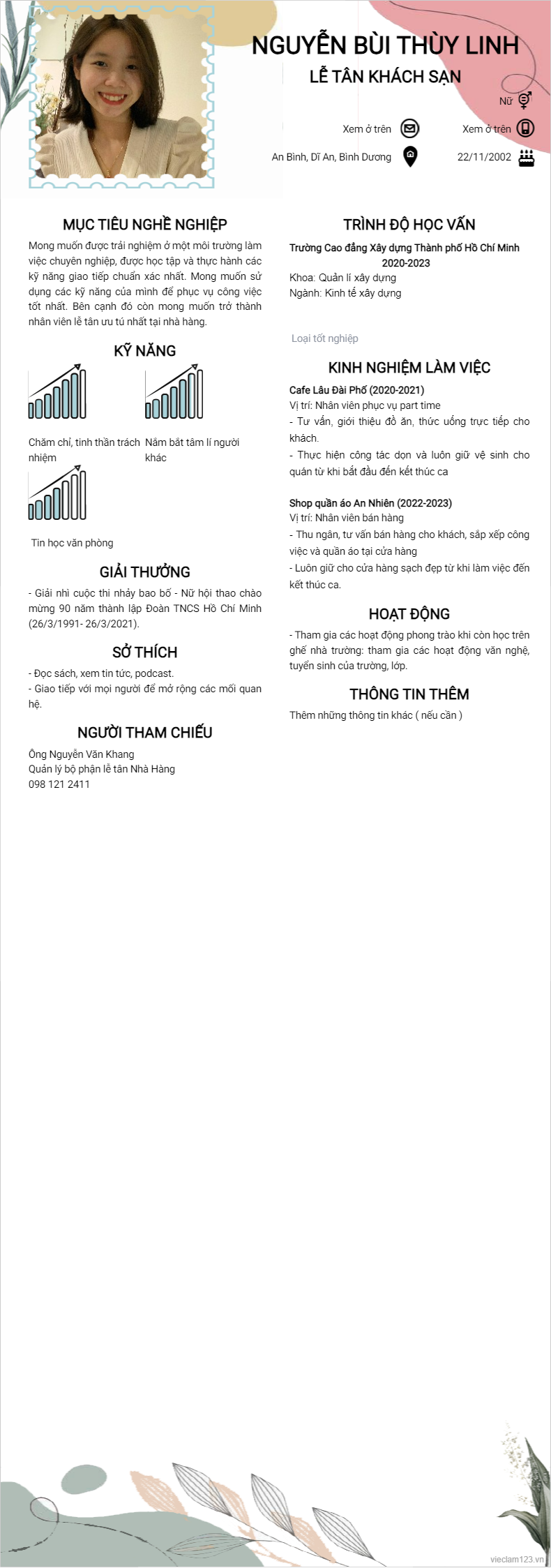 ảnh cv