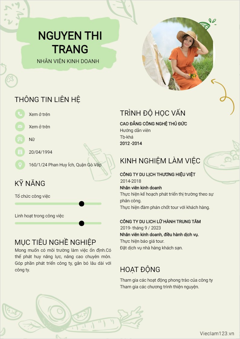 ảnh cv