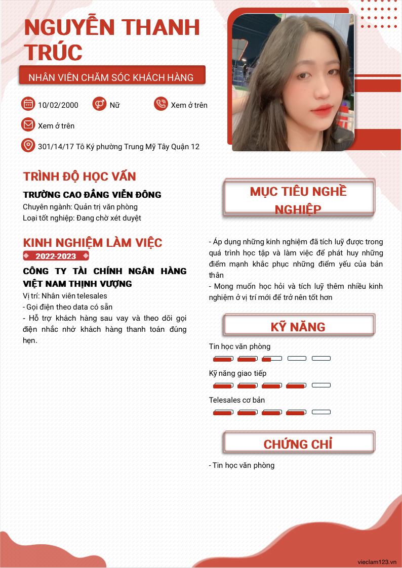 ảnh cv