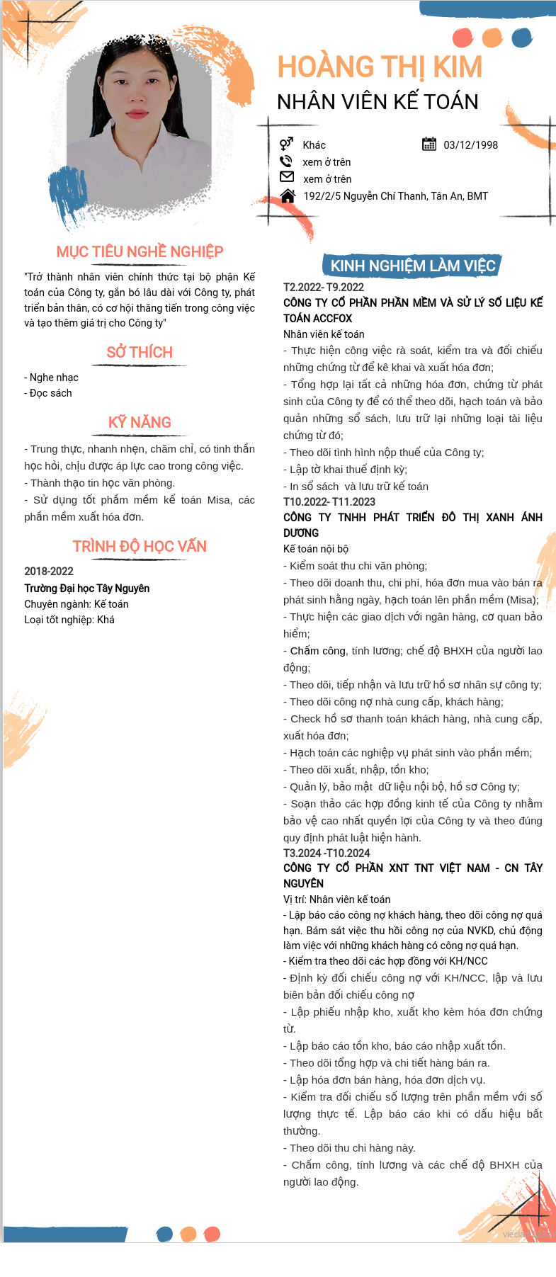 ảnh cv