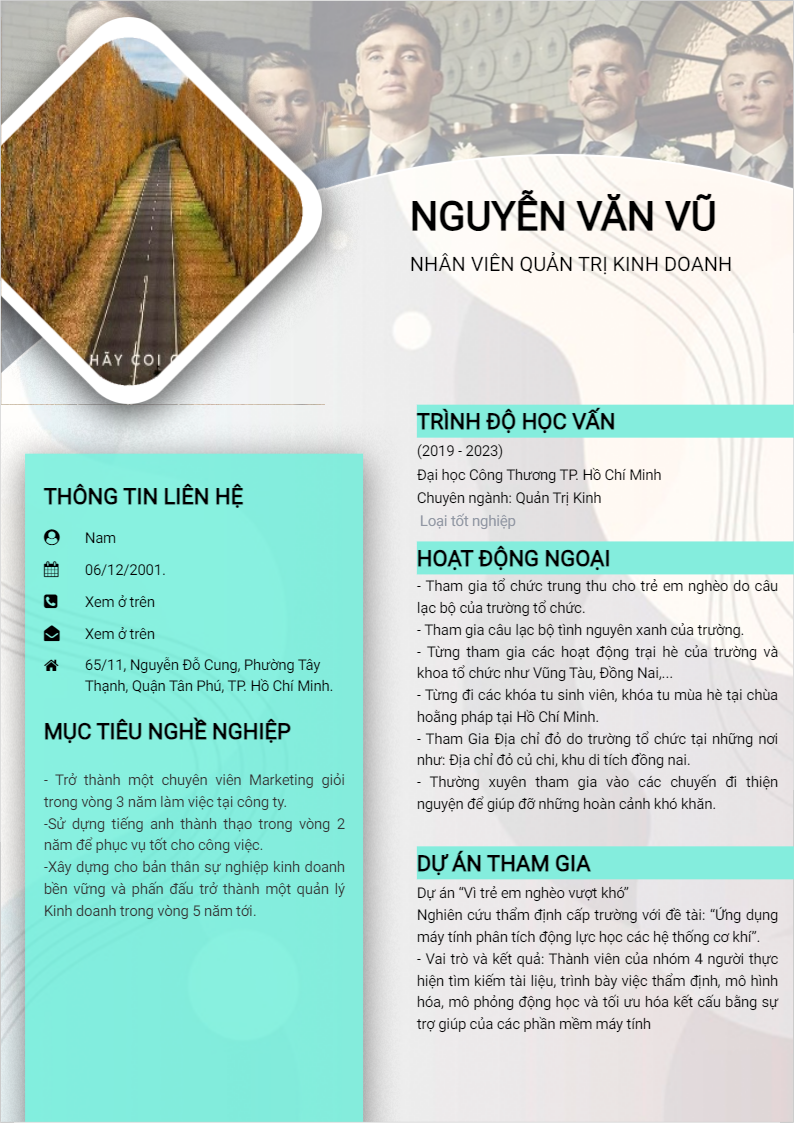 ảnh cv