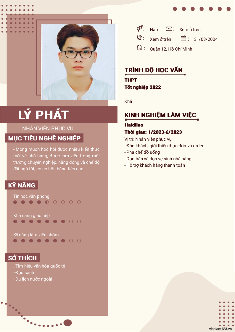 ảnh cv