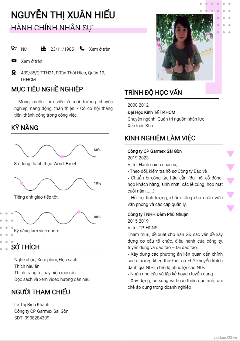 ảnh cv