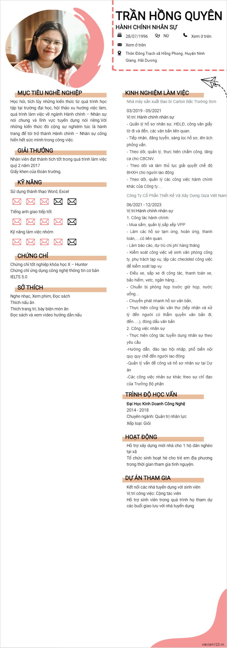 ảnh cv