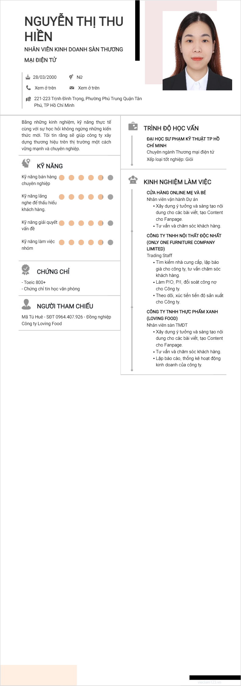 ảnh cv