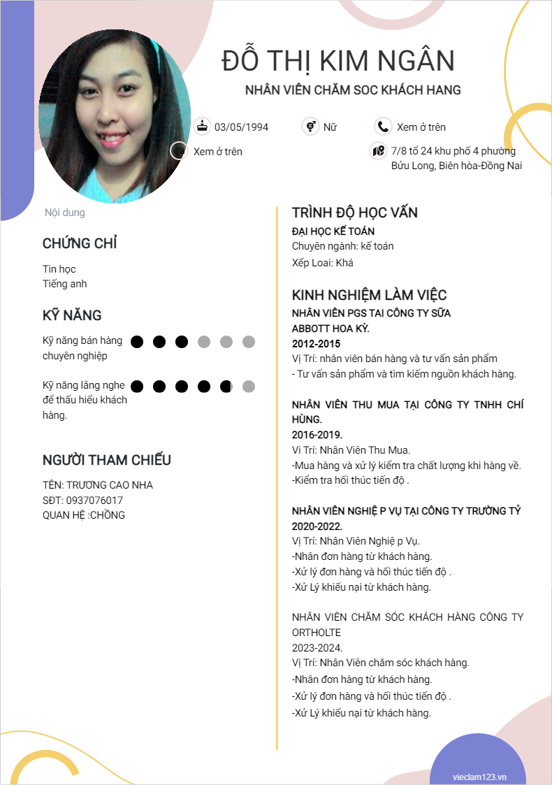 ảnh cv