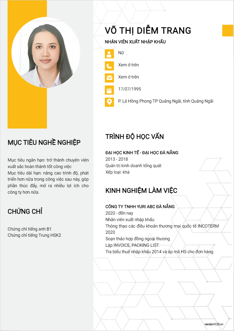 ảnh cv