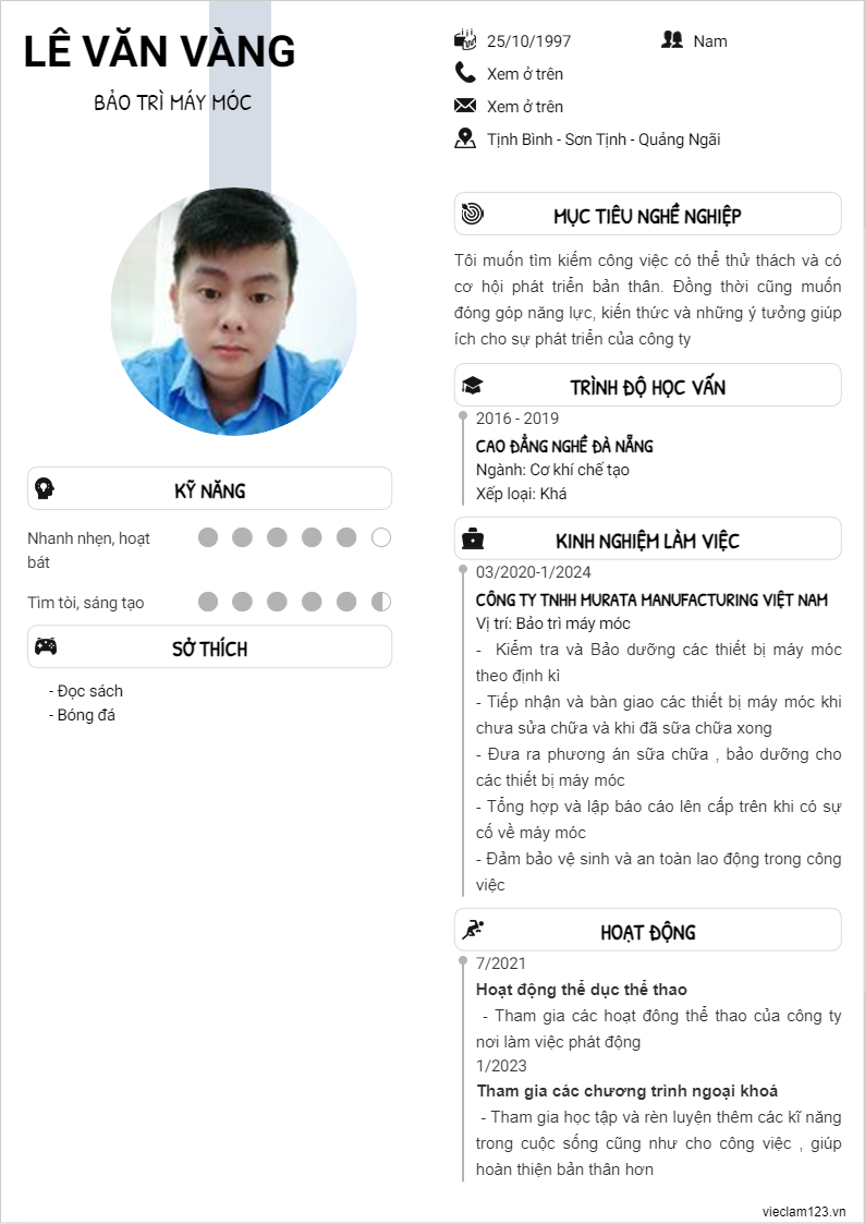 ảnh cv