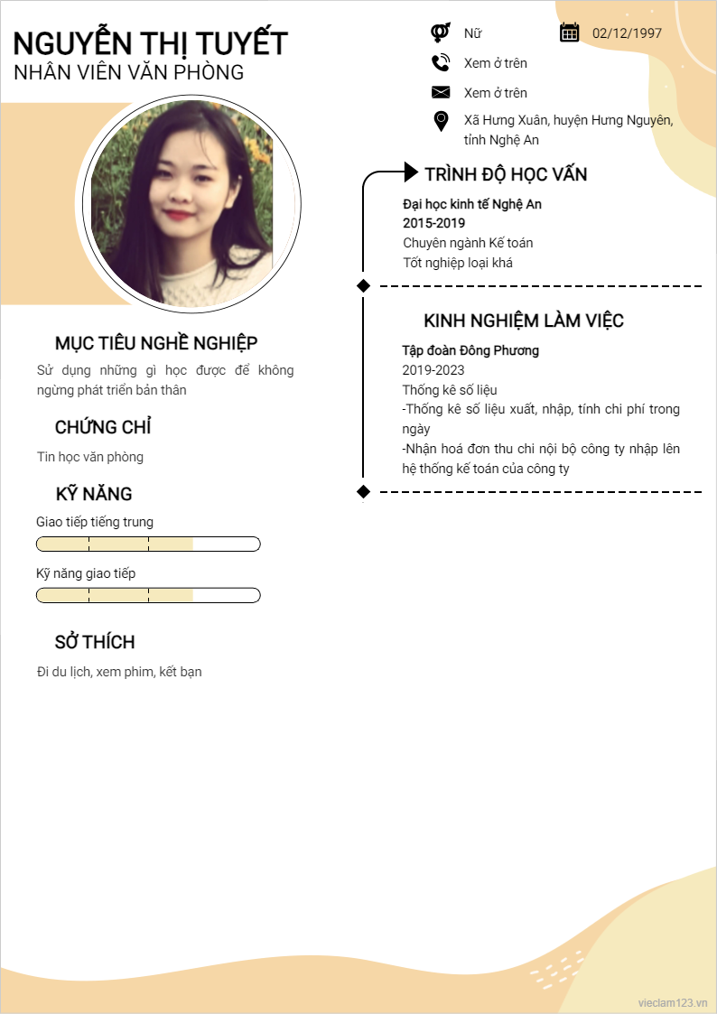 ảnh cv