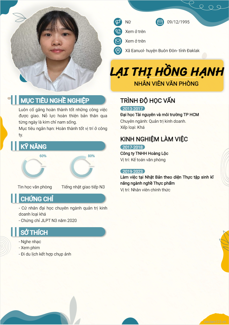 ảnh cv