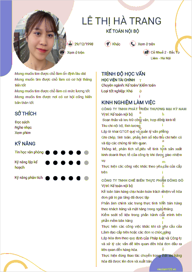 ảnh cv