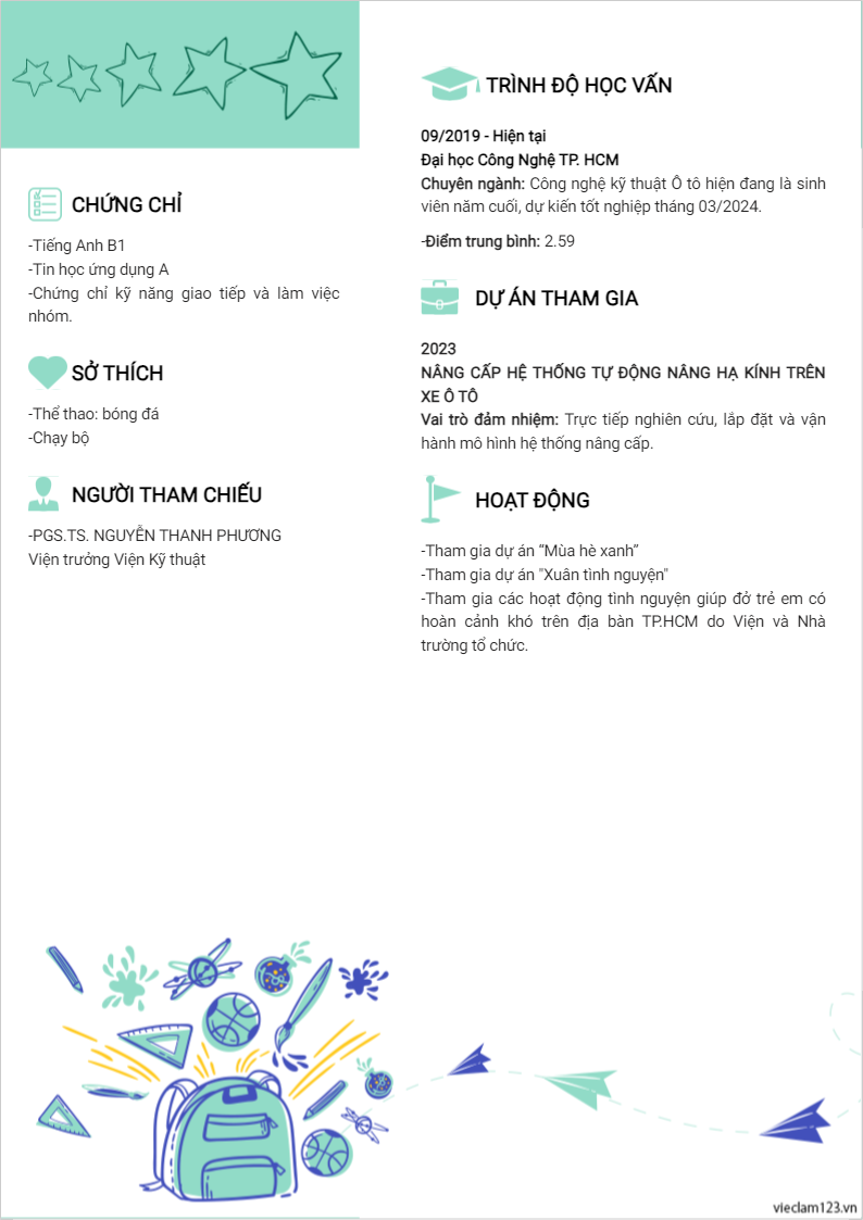 ảnh cv