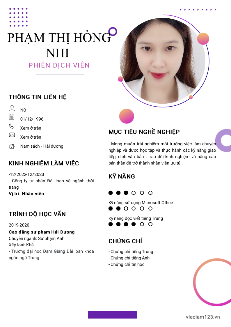 ảnh cv