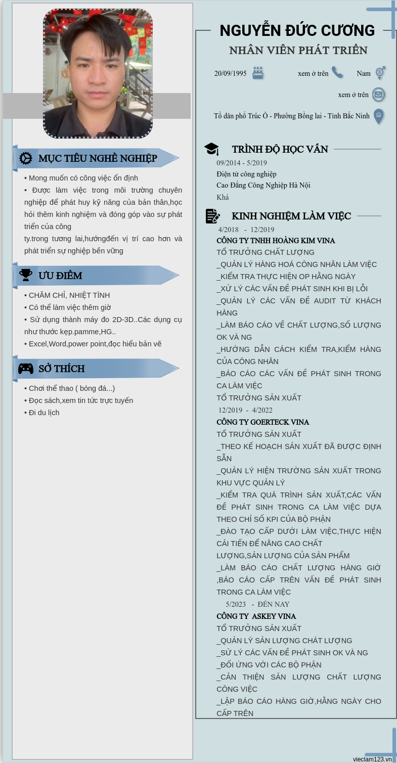 ảnh cv
