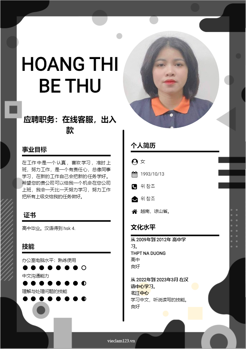 ảnh cv