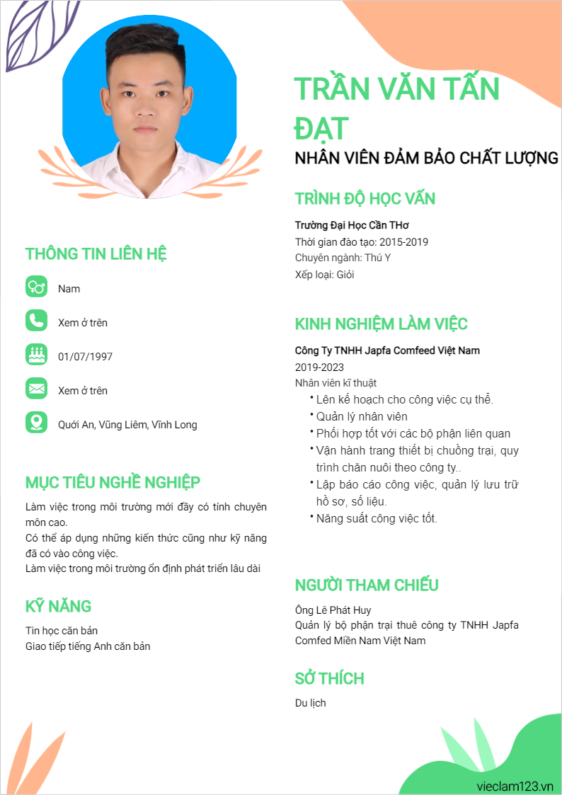 ảnh cv