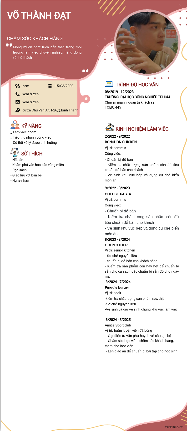 ảnh cv