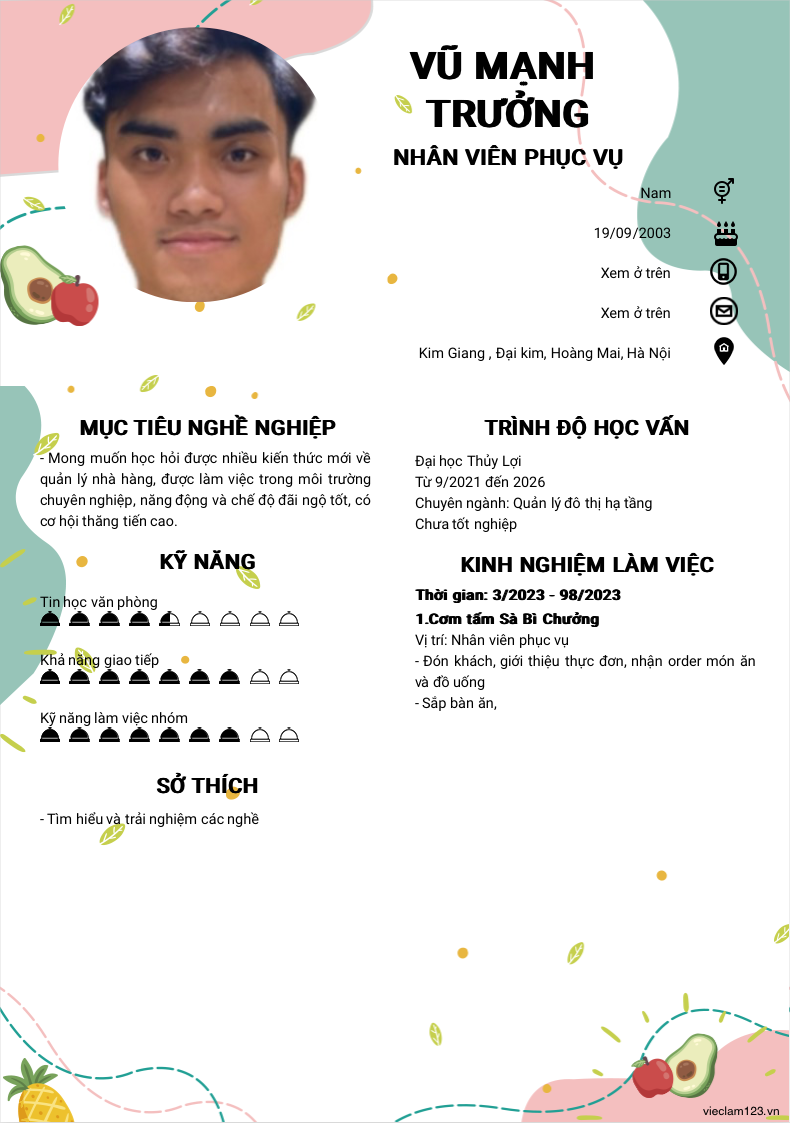 ảnh cv