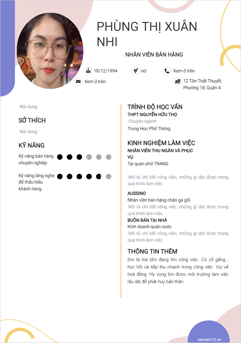 ảnh cv