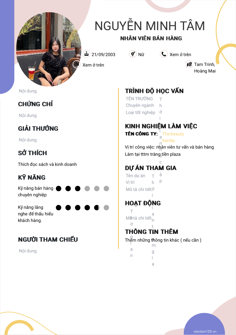 ảnh cv