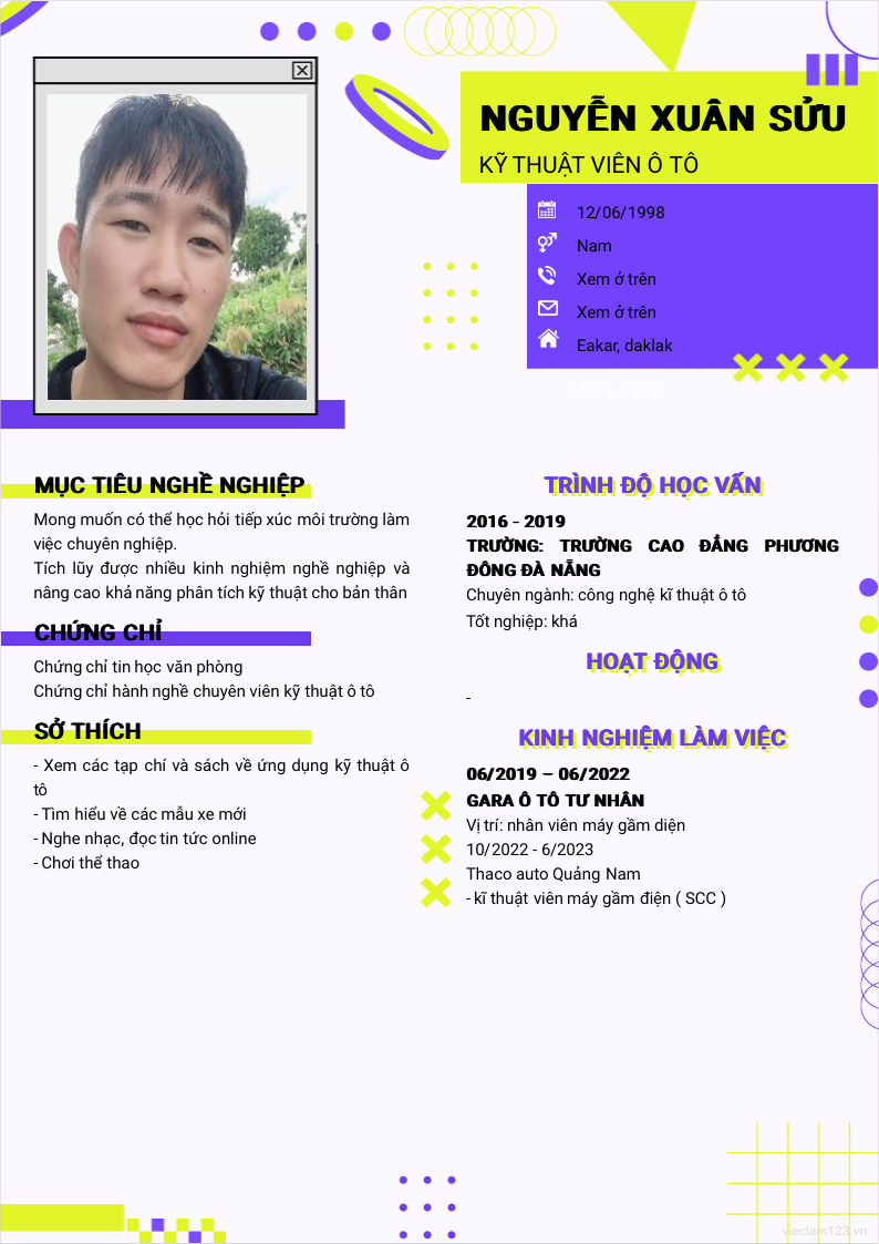 ảnh cv