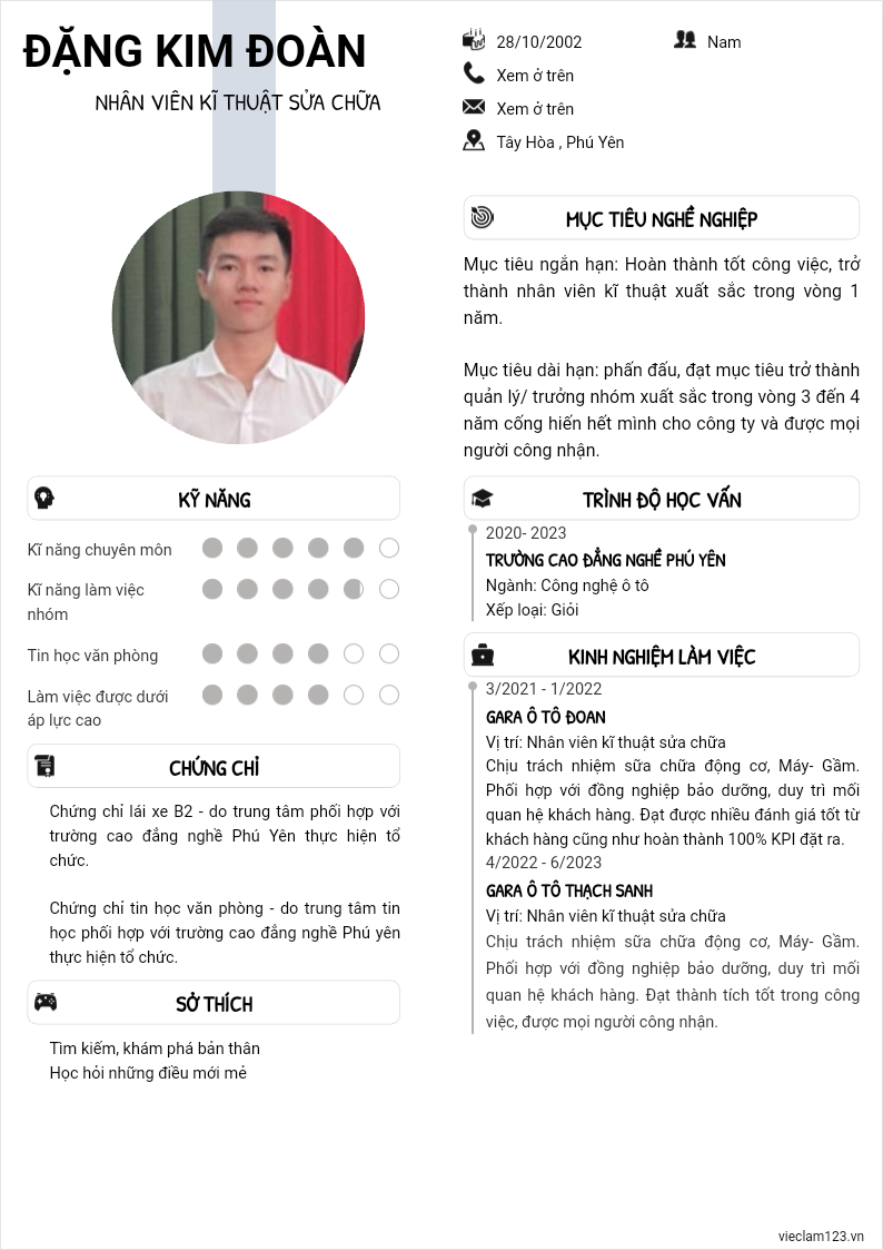 ảnh cv