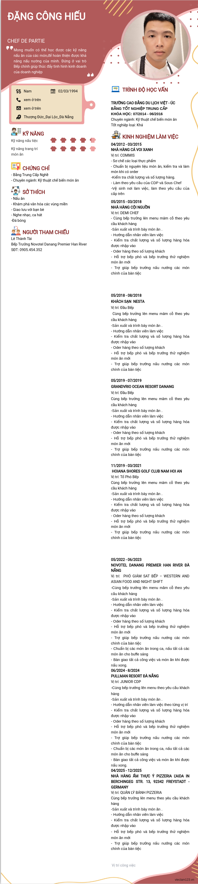 ảnh cv