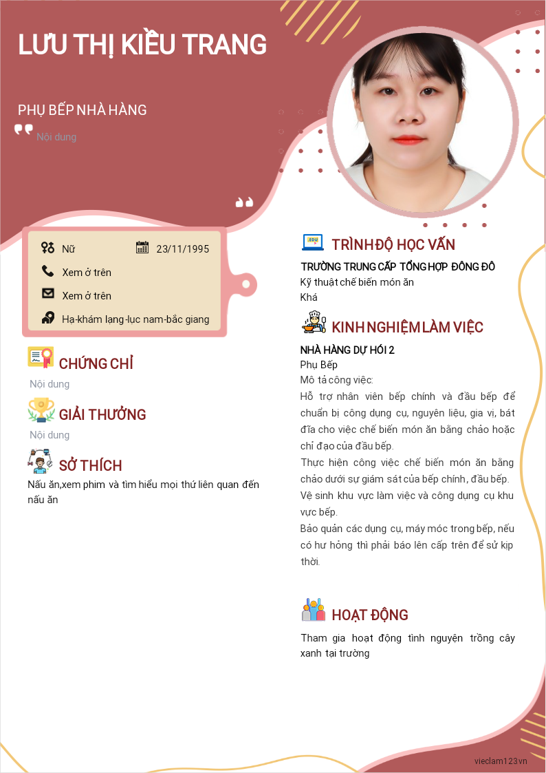 ảnh cv