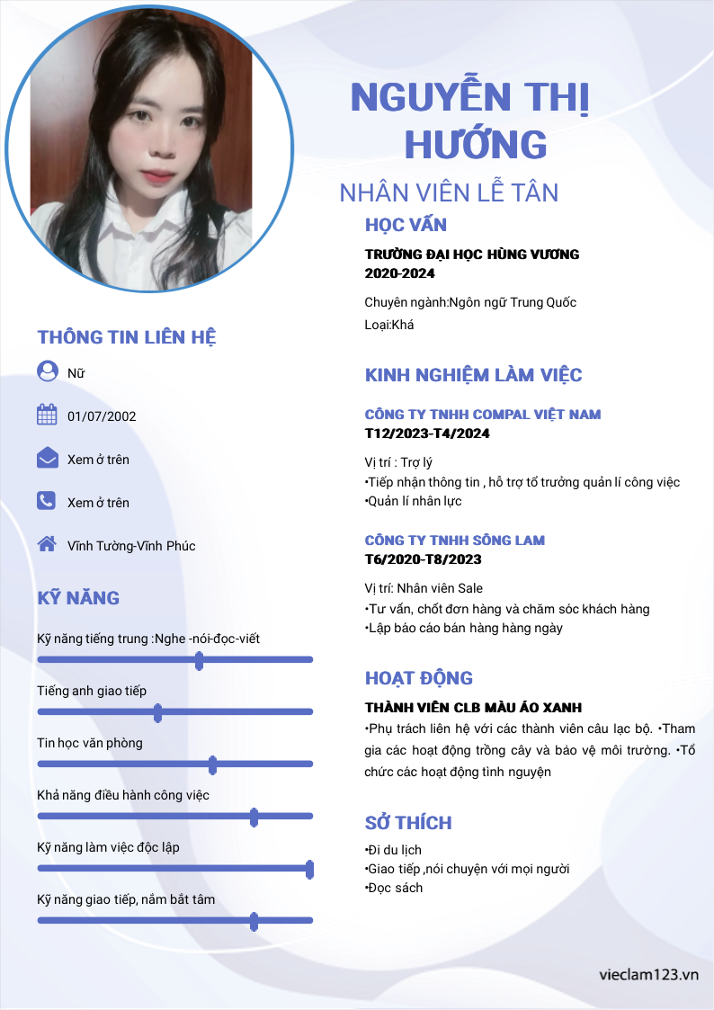 ảnh cv