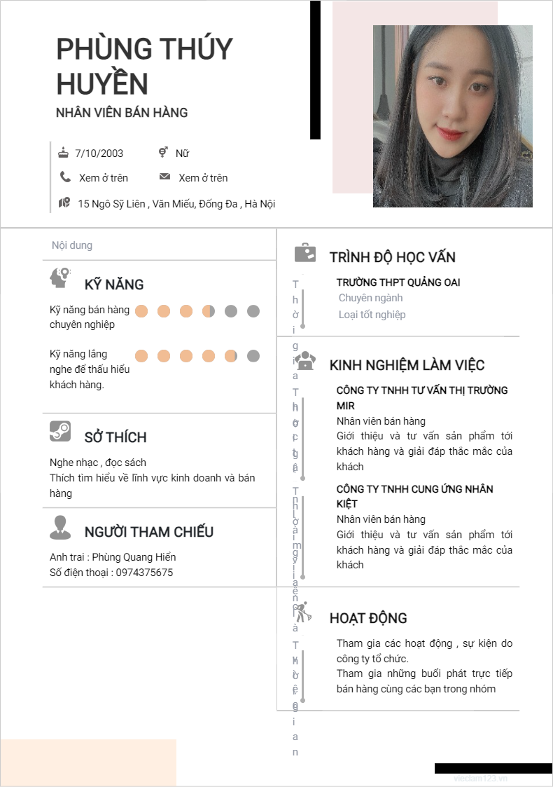 ảnh cv