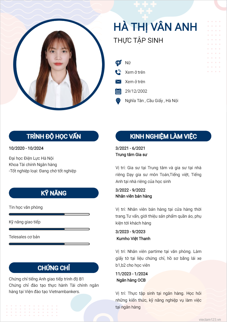 ảnh cv