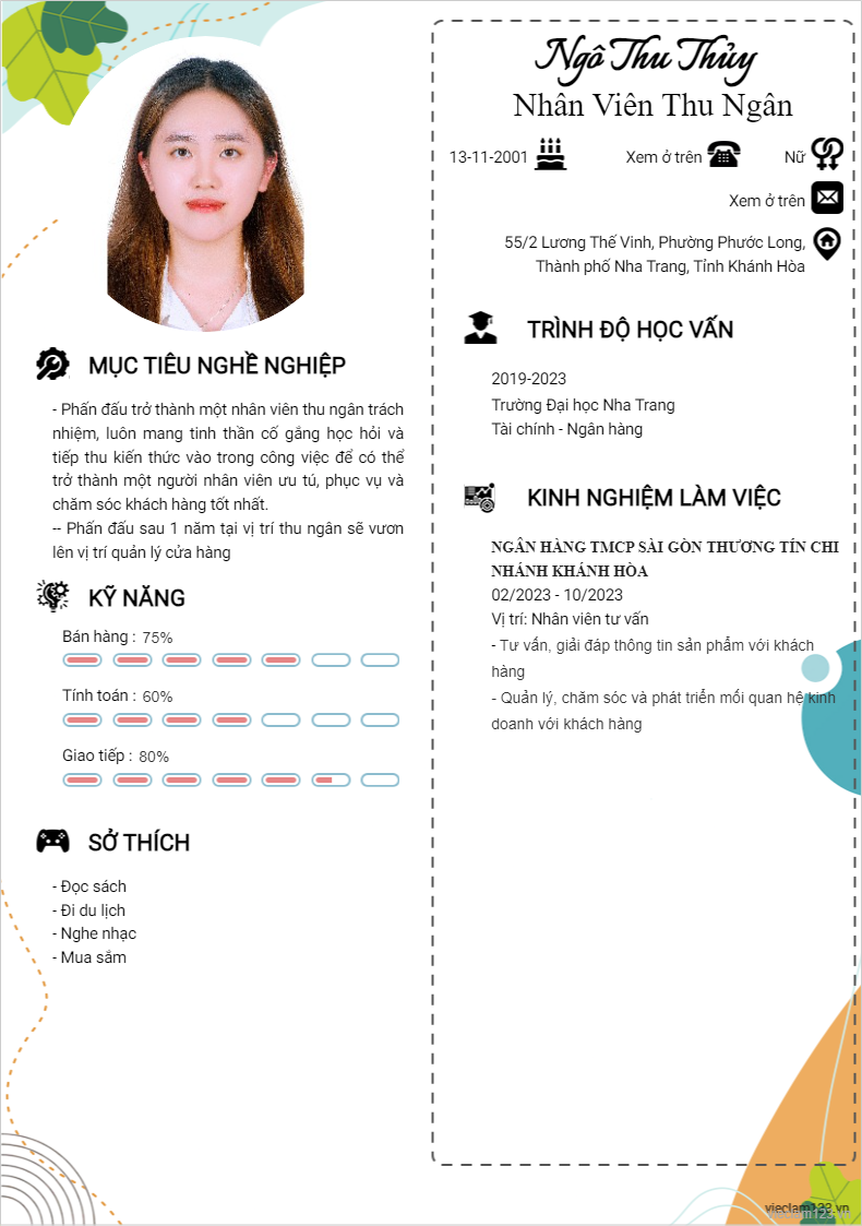 ảnh cv