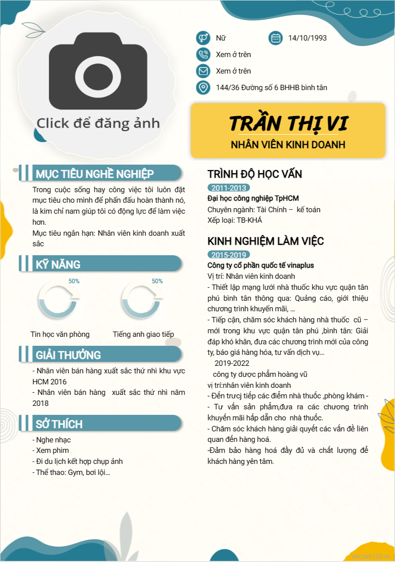 ảnh cv