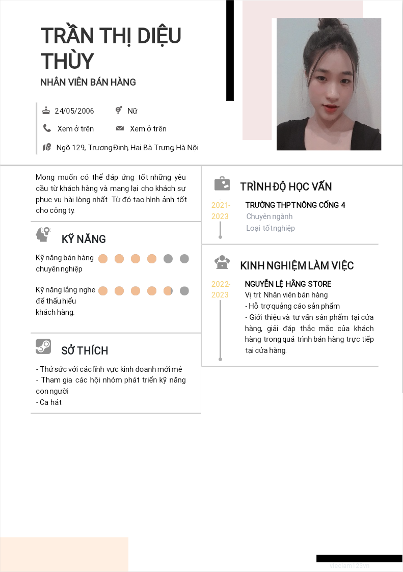 ảnh cv