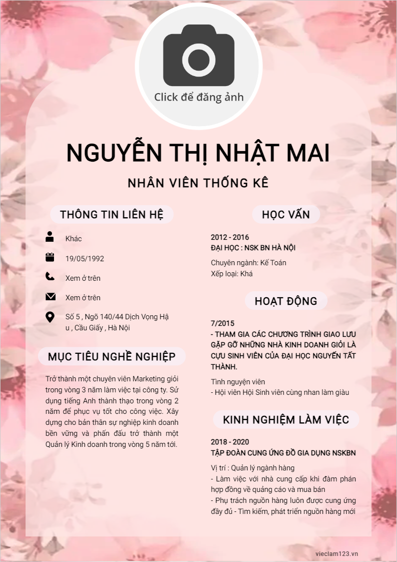 ảnh cv