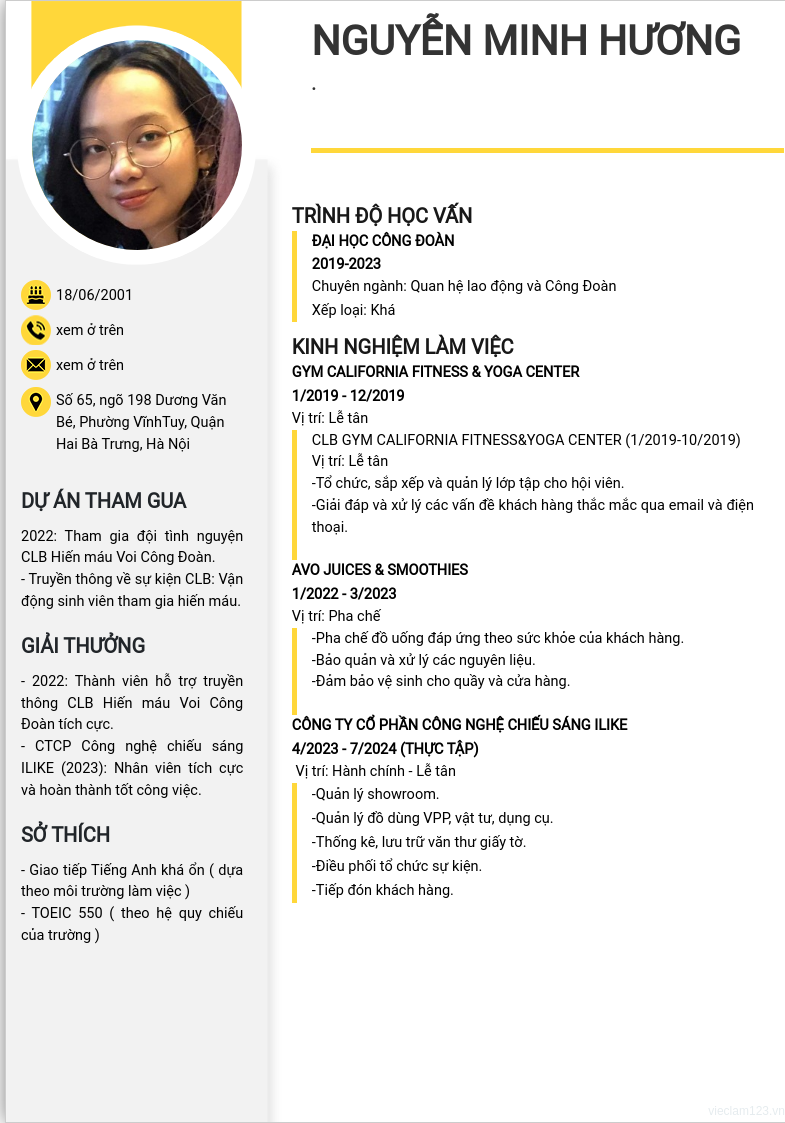 ảnh cv