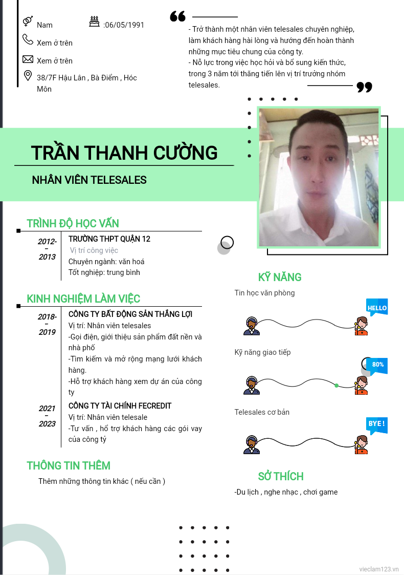 ảnh cv