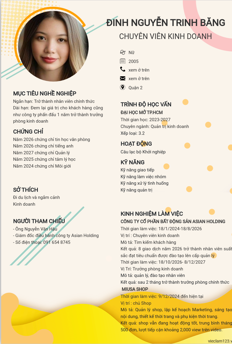 ảnh cv