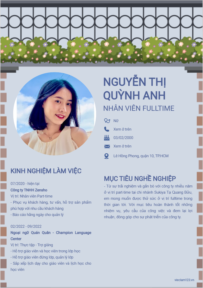 ảnh cv