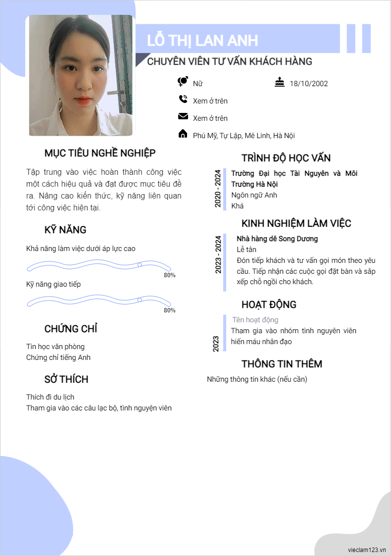 ảnh cv