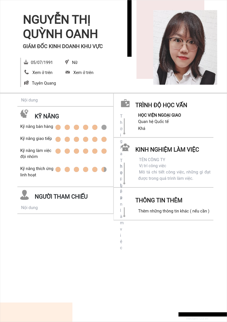 ảnh cv