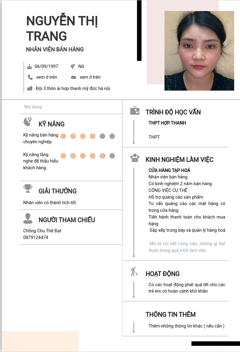 ảnh cv