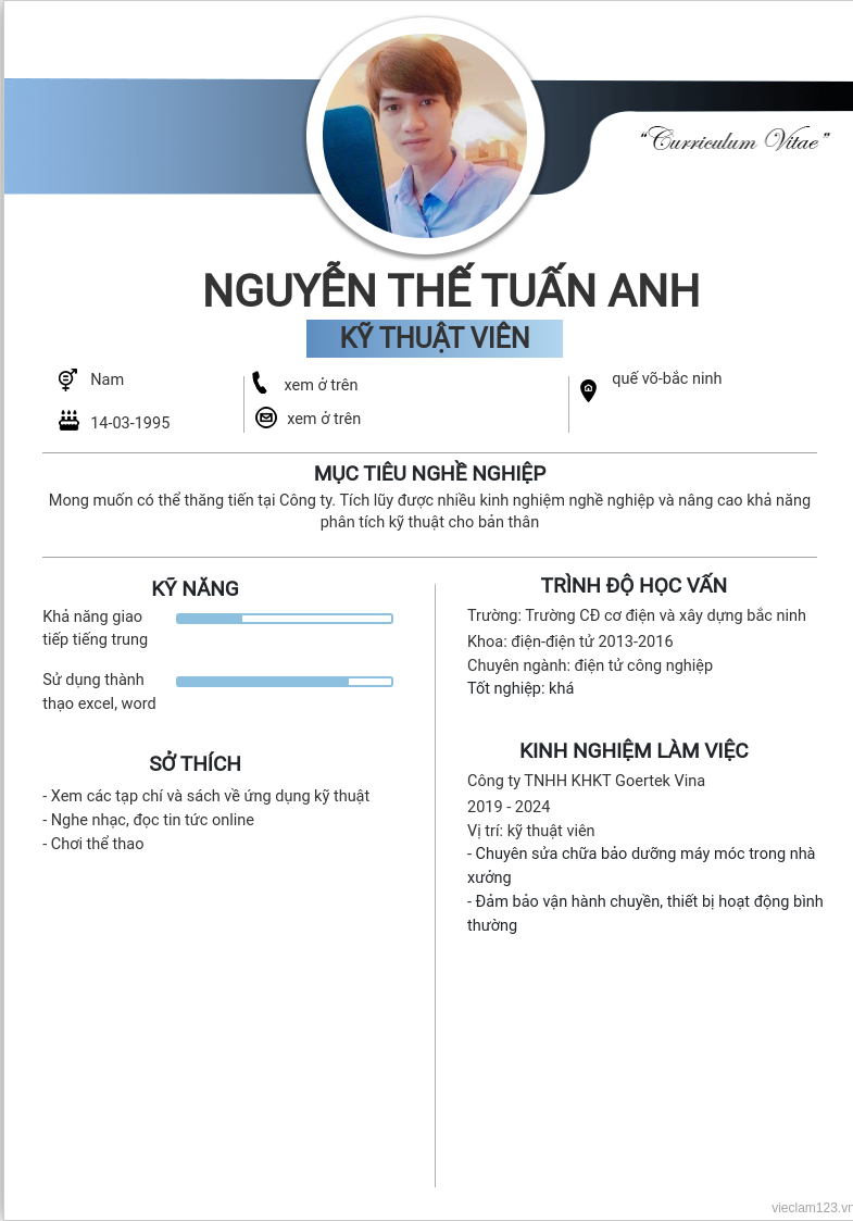 ảnh cv