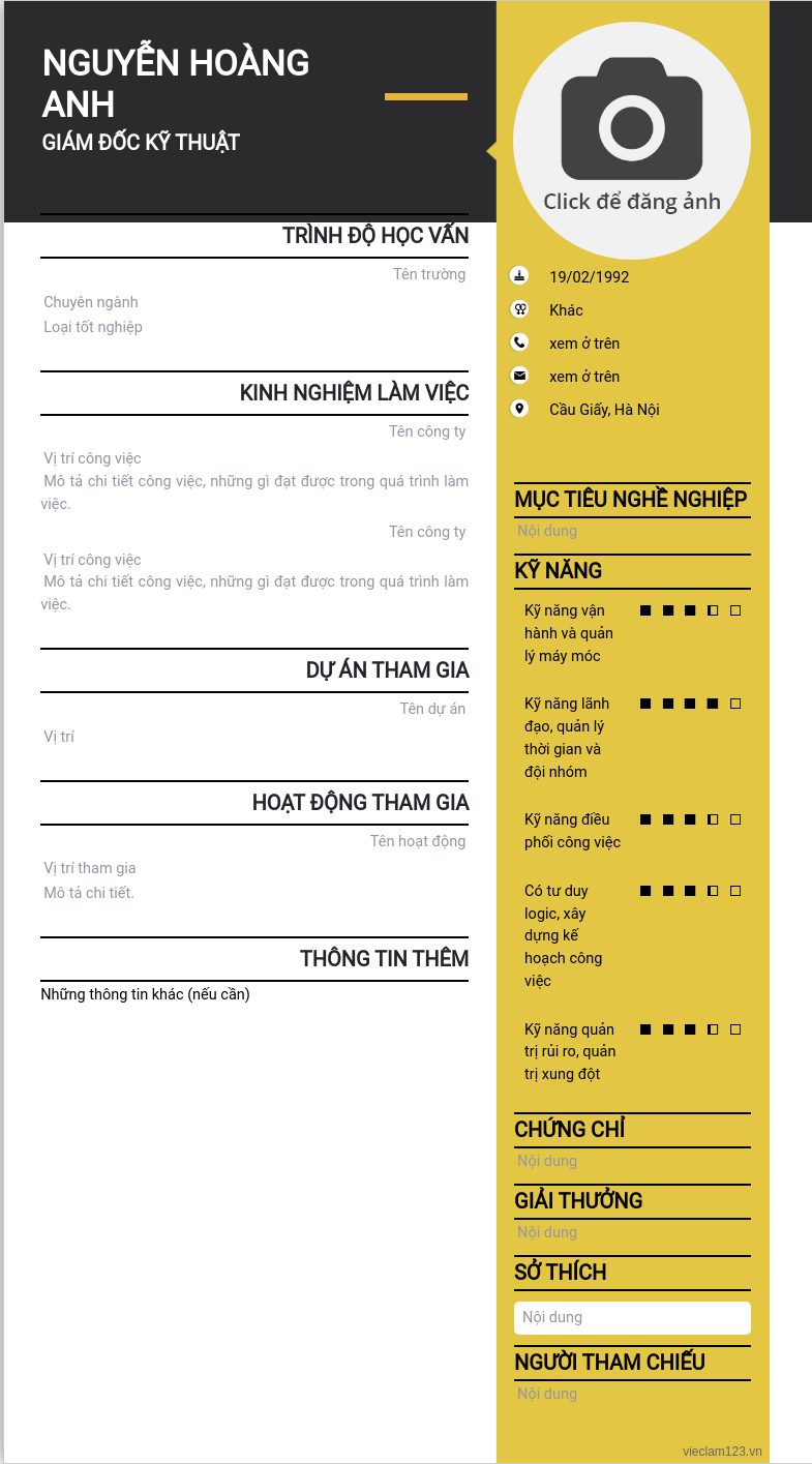 ảnh cv