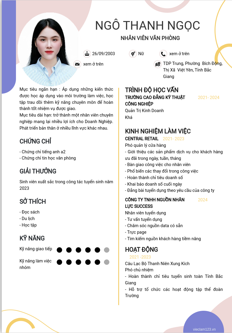 ảnh cv