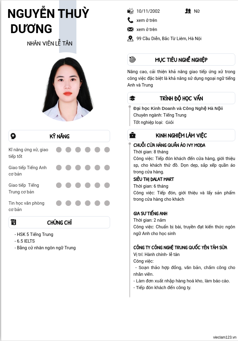 ảnh cv