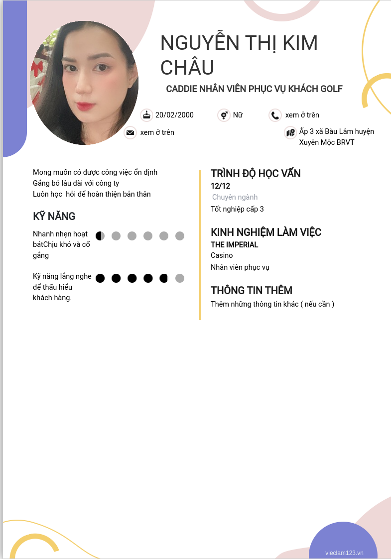 ảnh cv