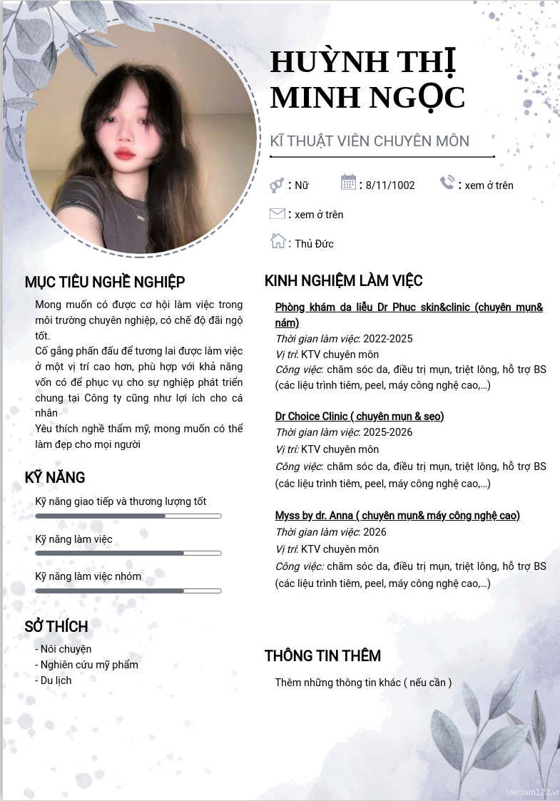 ảnh cv