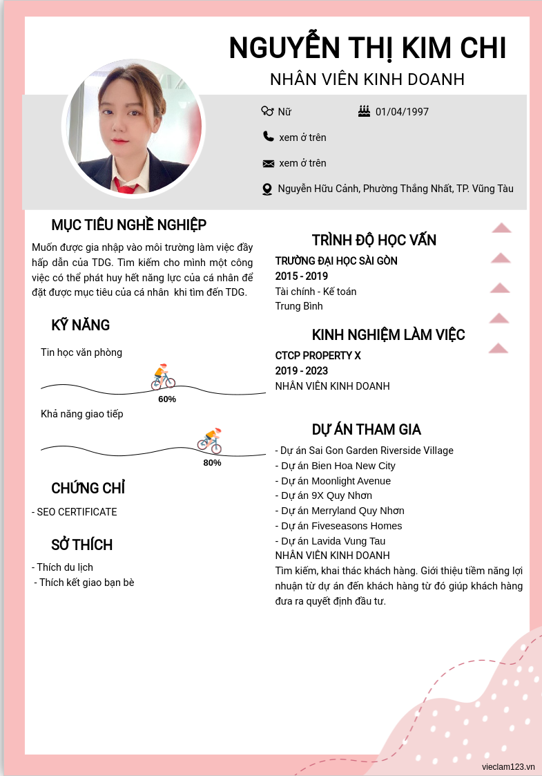 ảnh cv