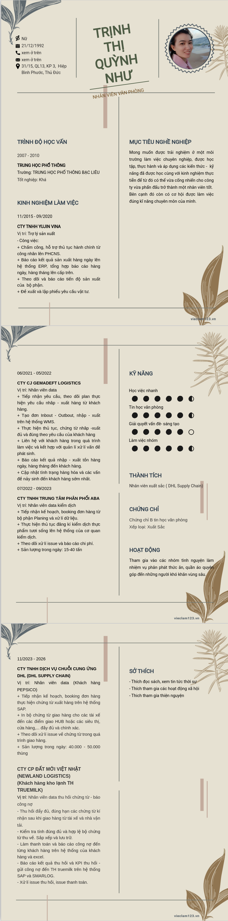 ảnh cv